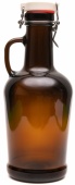 Бутылка с бугельной пробкой, 2 л, коричневая